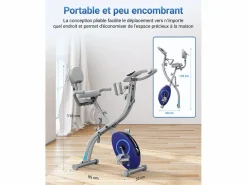 MERACH Bicicleta Estática 4 en 1, LCD, Bluetooth, APP, 16 Niveles Magnéticos, Monitor de Frecuencia Cardíaca, Plegable, Silenciosa, X-Bike, Gris Best