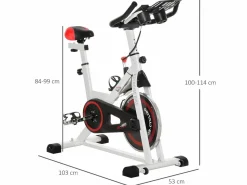 Bicicleta estática 103x53x114 cm^Homcom