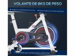 Bicicleta estática 103x53x114 cm^Homcom