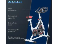 Bicicleta estática 103x53x114 cm^Homcom
