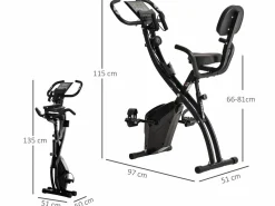 Homcom Bicicleta Estática|Bicicleta estática 97x51x115 cm