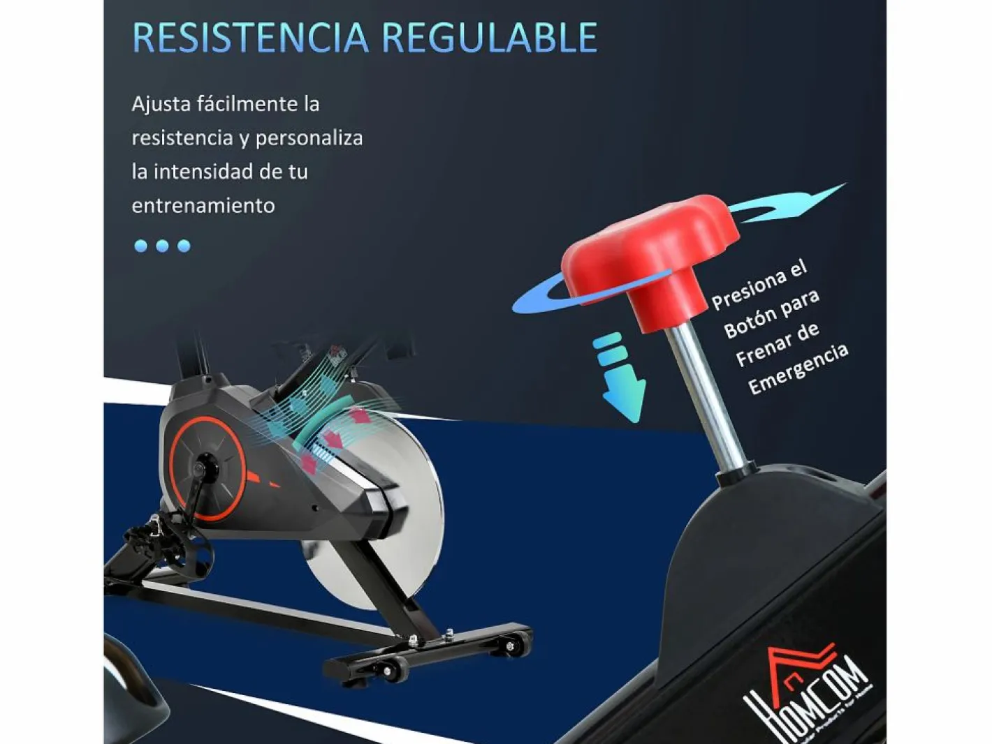 Homcom Bicicleta estática negro y rojo 85x46x114 cm Multicolor Hot