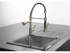 Essebagno Big Pro grifo con teleducha acero cepillado Bronce Clearance