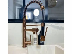 Essebagno Big Pro Mezclador de fregadero con rociador móvil cobre cepillado Cobrizo Outlet
