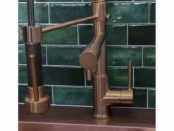 Essebagno Big Pro Mezclador de fregadero con rociador móvil cobre cepillado Cobrizo Outlet