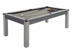 Vente-unique Billar y ping-pong BALTHAZAR - 213x112x81.5 cm - Gris Best