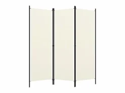 Biombo divisor de 3 paneles 150x180 cm ES291157 Blanco