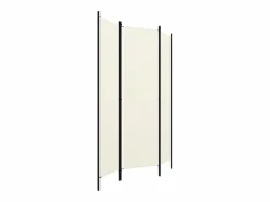 Biombo divisor de 3 paneles 150x180 cm ES291157 Blanco