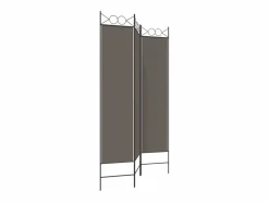 Biombo divisor de 3 paneles de tela 120x220 cm ES913076 Gris antracita New