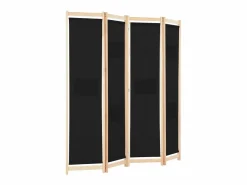 Biombo divisor de 4 paneles de tela 160x170x4 cm ES171006^ Outlet