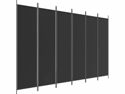 Biombo divisor de 6 paneles de tela 300x200 cm ES387572^