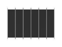 Biombo divisor de 6 paneles de tela 300x200 cm ES387572^