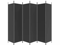 Biombo divisor de 6 paneles de tela 300x200 cm ES387572^