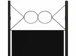 Biombo divisor de 4 paneles 160x180 cm ES133246 Negro Discount