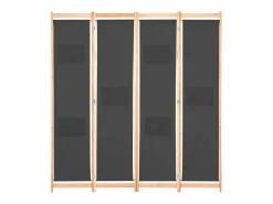 Biombo|Biombo divisor de 4 paneles de tela 160x170x4 cm ES754646