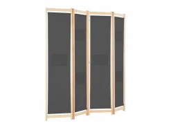 Biombo|Biombo divisor de 4 paneles de tela 160x170x4 cm ES754646