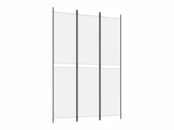 Biombo divisor de 3 paneles de tela 150x220 cm ES948528 Blanco Clearance
