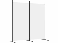 Biombo divisor de 2 paneles de tela 175x180 cm ES359451^ Clearance