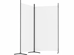 Biombo divisor de 2 paneles de tela 175x180 cm ES359451^ Clearance