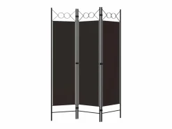 Biombo divisor de 3 paneles marrón 120x180 cm ES580050^ Best