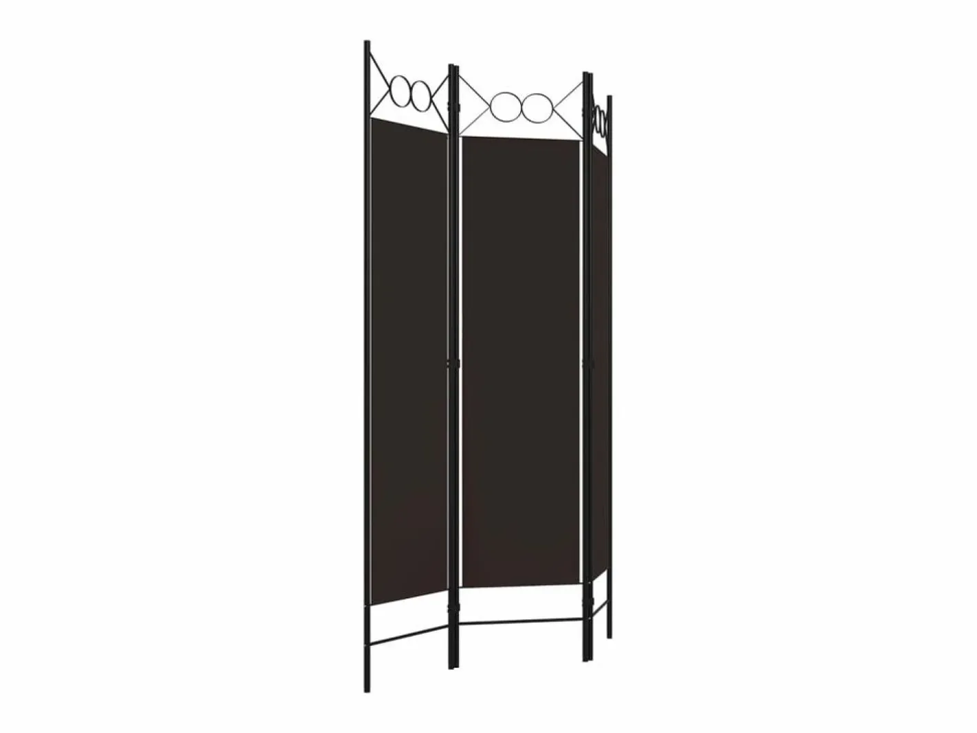 Biombo divisor de 3 paneles marrón 120x180 cm ES580050^ Best