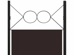 Biombo divisor de 3 paneles marrón 120x180 cm ES580050^ Best