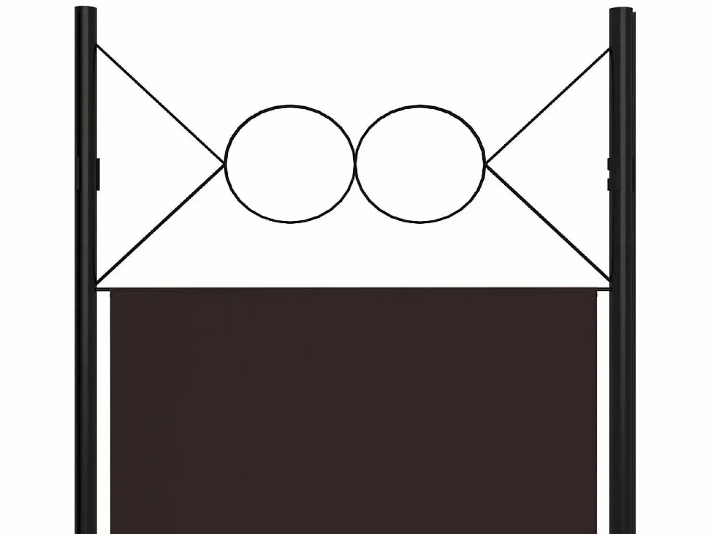 Biombo divisor de 3 paneles marrón 120x180 cm ES580050^ Best