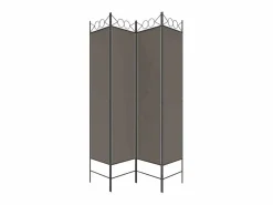 Biombo divisor de 4 paneles de tela 160x220 cm ES122284 Gris antracita Clearance