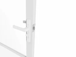Bloque de puerta blanca reversible de aluminio y vidrio templado - Alt. 204 x An. 83 cm - MASERU^Vente-unique