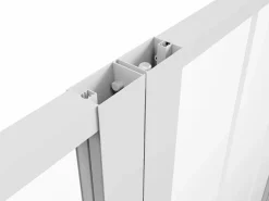 Vente-unique Puerta Con Marco|Bloque de puerta reversible, MDF y vidrio templado - 2 x Alt. 204 x An. 83 cm - ERMELO
