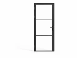 Bloque de puerta de aluminio y vidrio templado - Alt. 204 x An. 83 cm - MASERU^Vente-unique New