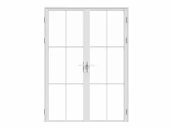 Bloque de puerta doble - aluminio y vidrio templado - - 2 x 204 x 73 cm - SEROTO^Vente-unique Best