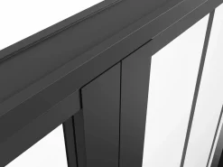 Vente-unique Bloque de puerta doble reversible y vidrio templado - 2 x Alt. 204 x An. 83 cm - ERMELO Negro Clearance