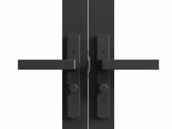 Bloque de puerta doble reversible de aluminio y vidrio templado - Alt. 204 x An. 2 x 73 cm - MASERU^Vente-unique New