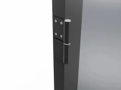 Vente-unique Bloque de puerta doble reversible de vidrio templado ahumado - 2 x Alt. 204 x An. 73 cm - LOXTON Negro Online