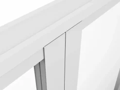 Vente-unique Puerta Con Marco|Bloque de puerta doble reversible - Vidrio templado - - 2 x Alt. 204 x An. 83 cm - LOXTON