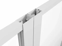 Vente-unique Puerta Con Marco|Bloque de puerta doble reversible - Vidrio templado - - 2 x Alt. 204 x An. 83 cm - LOXTON