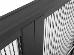 Vente-unique Bloque de puerta doble reversible - vidrio texturizado - 2 x Alt. 204 x An. 93 cm - - MASERU Negro Sale