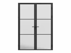 Vente-unique Puerta Con Marco|Bloque de puerta doble reversible - vidrio translúcido - 2 x Alt. 204 x An. 83 cm - - MASERU