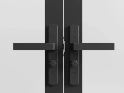 Vente-unique Puerta Con Marco|Bloque de puerta doble reversible - vidrio translúcido - 2 x Alt. 204 x An. 83 cm - - MASERU