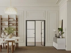 Vente-unique Puerta Con Marco|Bloque de puerta doble reversible - vidrio templado - 2 x Alt. 204 x An. 83 cm - - MASERU