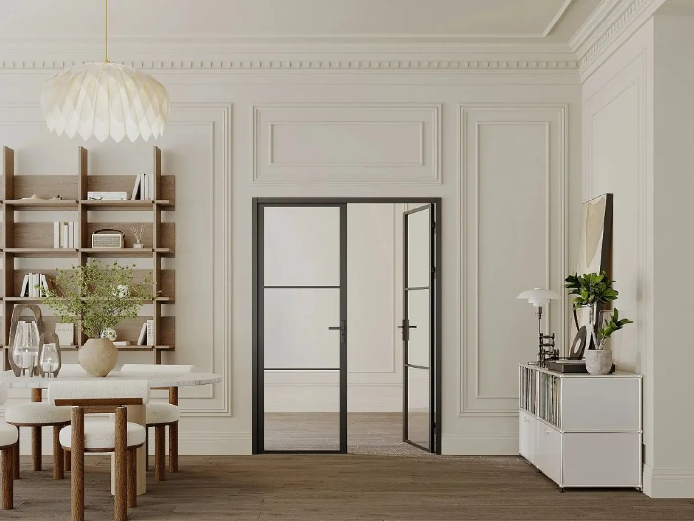 Vente-unique Puerta Con Marco|Bloque de puerta doble reversible - vidrio templado - 2 x Alt. 204 x An. 83 cm - - MASERU
