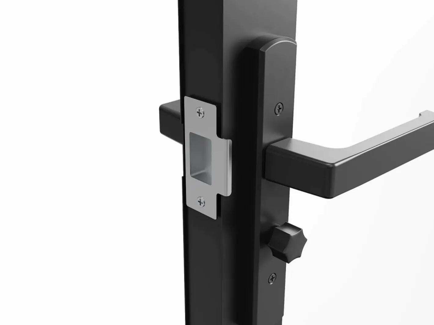Vente-unique Puerta Con Marco|Bloque de puerta doble reversible - vidrio templado - 2 x Alt. 204 x An. 83 cm - - MASERU