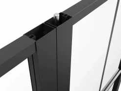 Bloque de puerta doble reversible - aluminio, vidrio templado - 2 x Alt. 204 x An. 83 cm - - SEROTO^Vente-unique Best
