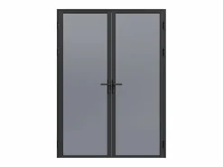 Bloque de puerta doble reversible de vidrio templado ahumado - 2 x Alt. 204 x An. 83 cm - LOXTON^Vente-unique Hot