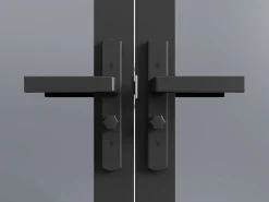 Bloque de puerta doble reversible de vidrio templado ahumado - 2 x Alt. 204 x An. 83 cm - LOXTON^Vente-unique Hot