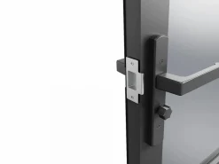 Vente-unique Puerta Con Marco|Bloque de puerta doble reversible - vidrio ahumado - 2 x Alt. 204 x An. 93 cm - - MASERU