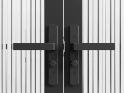 Bloque de puerta doble reversible - vidrio texturizado - 2 x Alt. 204 x An. 83 cm - - MASERU^Vente-unique Discount