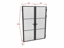 Bloque de puerta doble reversible - vidrio texturizado - 2 x Alt. 204 x An. 83 cm - - MASERU^Vente-unique Discount