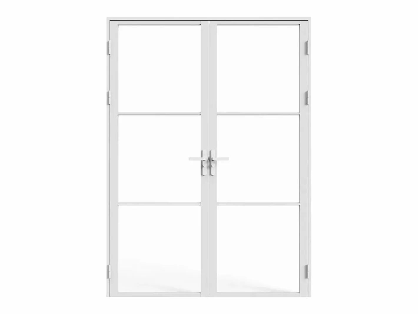 Vente-unique Puerta Con Marco|Bloque de puerta doble reversible - vidrio templado - 2 x Alt. 204 x An. 73 cm - - MASERU